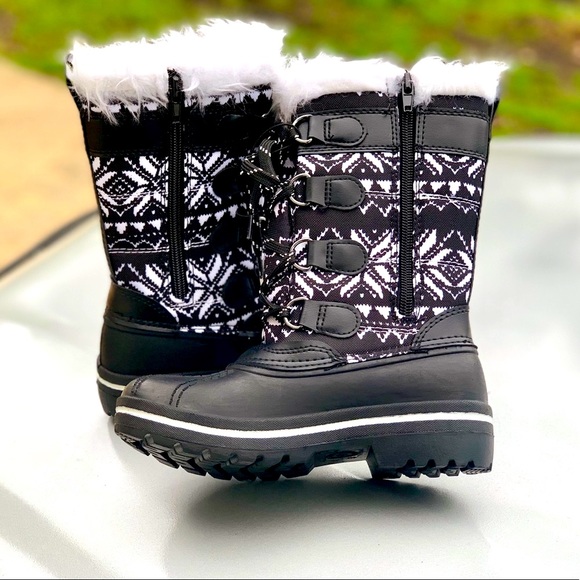 wonder nation Other - Girls' Tall Lace-Up Water Resistant Winter Boot